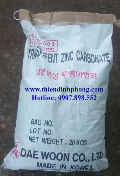 Kẽm trong Transparent zinc carbonate